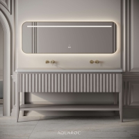 Kensington Double Vanity Unit & Stone Basin 1600mm Sabbia Grigio Oak